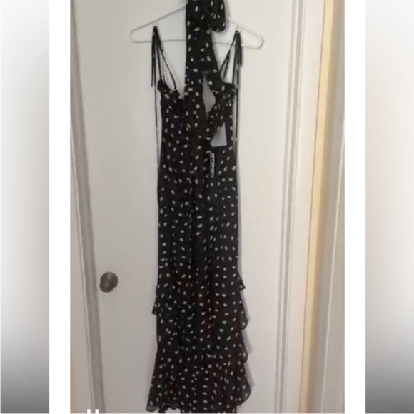 NWT LPA Giulia Maxi Dress in Black And Cream Polka Dot - small Giulia - Picture 10 of 10